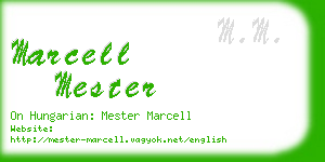marcell mester business card